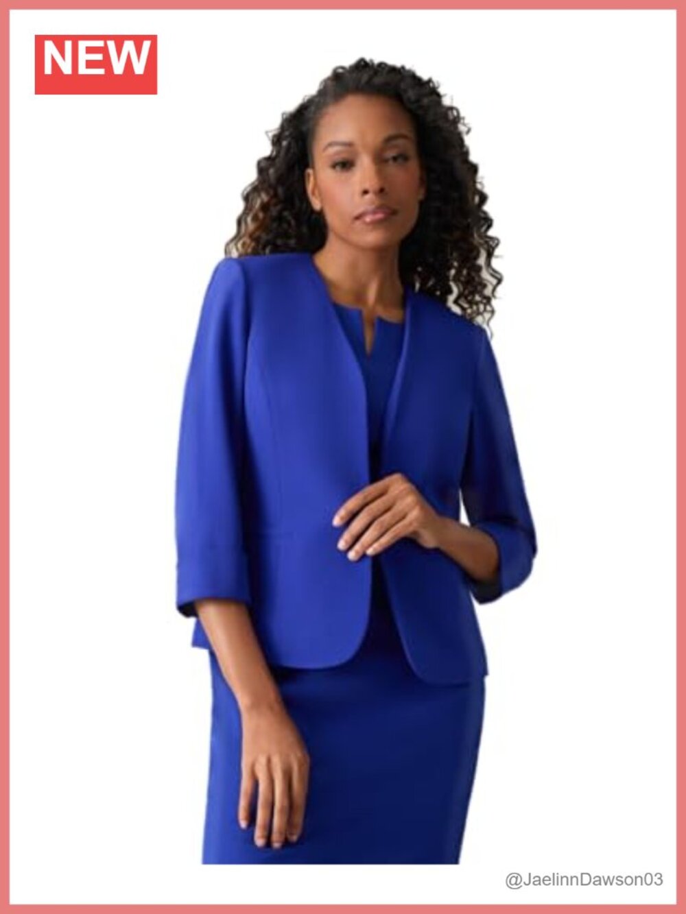 Petite Blazer Cardigan-Style Rolled Cuff Sleeves Slim Fit Work